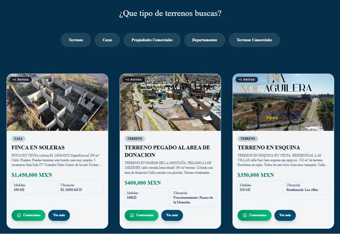 Terrenos disponibles